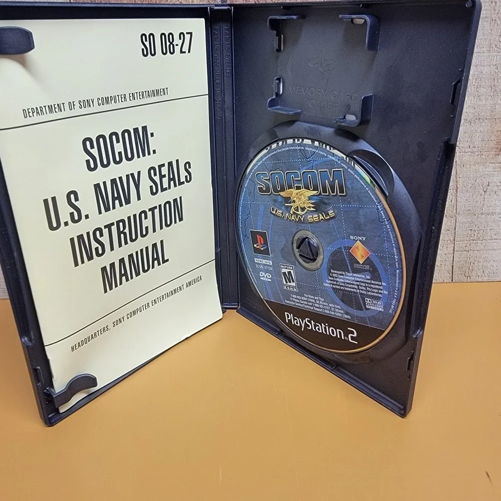 SOCOM US Navy Seals Sony PlayStation 2 PS2 Game with Manual Tactical Shooter